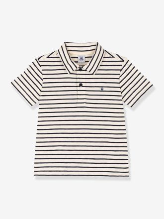 Petit Bateau Jungen Poloshirt mit Streifen PETIT BATEAU vanille