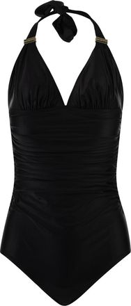 Seaspray Audrey Double Draped Swimsuit One Piece Swimming Costume- (Tall Size 16, Black)