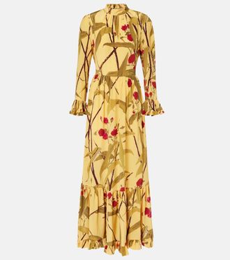 La DoubleJ Visconti silk crêpe de chine maxi dress