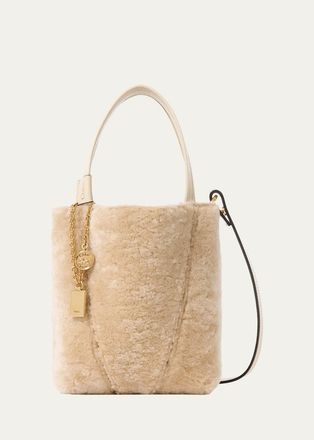 Chlo&eacute; Spin Small Shearling Tote Bag