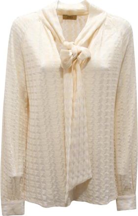 PHO Firenze Blusa WO Knitted Blouse 4322144 - Dames - Blouses - Wit - S - Overhemden