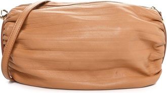 Loewe Warm Desert Lambskin Leather Pleated Bracelet Pouch Shoulder Bag (Authentic Pre-Loved)