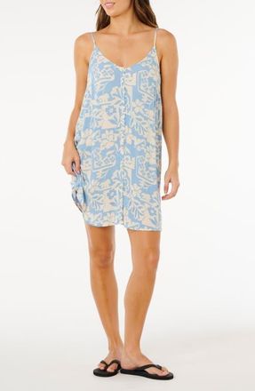 Rip Curl Party Pack Cover-Up Dress in Blue at Nordstrom, Size Xx-Small