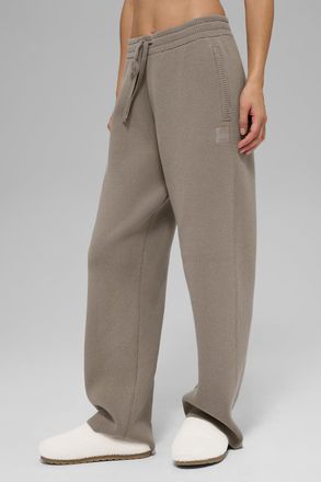 Alo | Scholar Straight Leg Sweatpant in Light Cocoa Brown, Size: Large