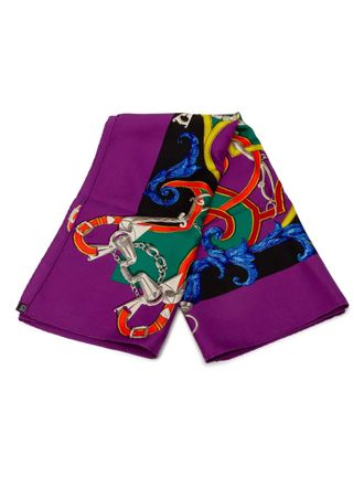 Herm&egrave;s 2000-2025 Par Mefsire Antoine De Plvvinel Silk Scarf 90 scarves - Paars