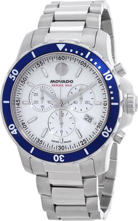 Movado 800 Chronograph Quartz White Dial Mens Watch 2600195