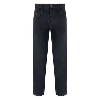 Diesel Straight Jeans, female, Gray, Size: W25 Elegant Straight Trousers