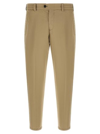 Pantaloni Torino Beige Tapered Flat Front Pants