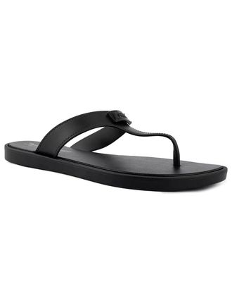 Juicy Couture Womens Juicy Couture Sparks Sandals Black Slip On Open Toe Thong HAWK2063