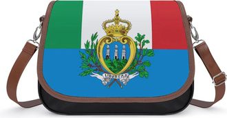 Generic Flag of Italy And San Marino Fashion Womens Crossbody Bags Novelty Handbag Shoulder Bag Purse