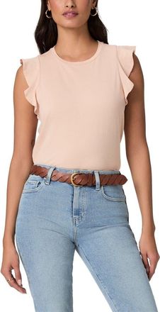 Paige Alaria Flutter Sleeve Top in Light Pink at Nordstrom, Size Xx-Small