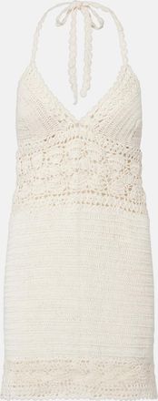 Anna Kosturova Abito corto Filigree in cotone crochet