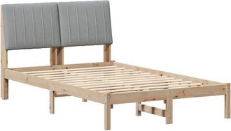 vidaXL Estructura De Cama Con Cabecera Gris Claro 120 X 200 Cm Vidaxl