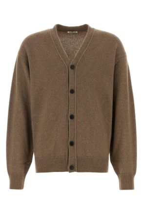Auralee Brown Cashmere Cardigan