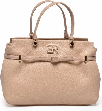 Ermanno Scervino Unity Handbag With Textured Finish And Dual Carrying Options