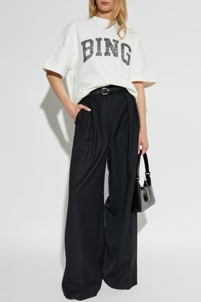 Anine Bing Trousers Lou, Womens, Black