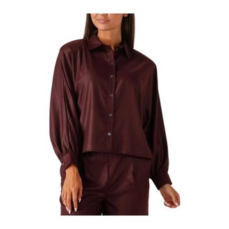 Ruby Tuesday Overhemden, Dames, Rood, XS, Wol, Rode Pelline Blouse voor herfst/winter