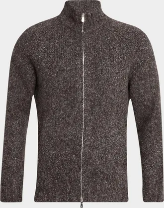 Brunello Cucinelli Men & apos;s Cashmere and Silk Melange Full-Zip Cardigan