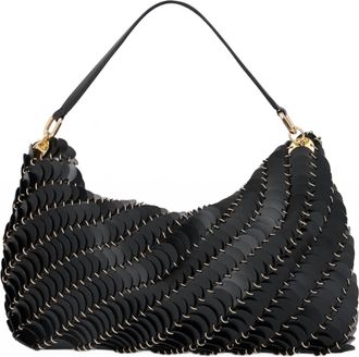 Paco Rabanne Leather Sholder Bag In Black