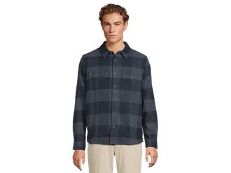 Mountain Hardwear Plushertm Long Sleeve Shirt Mens Clothing Montauk Blue Tatanka Check Print : SM, Cotton