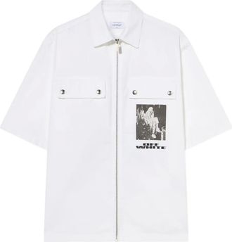 Off-white Camicia Xerox Star con zip - Bianco
