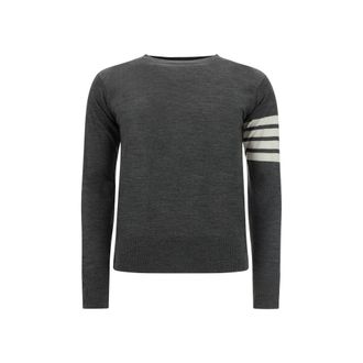 Thom Browne Gray Fleece Wool Mens Sweatshirt