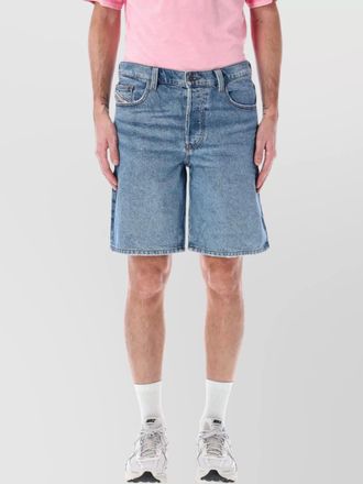 Diesel regular shorts featuring belt loops and contrast stitching