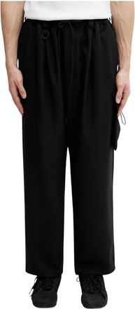 Yohji Yamamoto Sport Uniform Cargo Broek - Heren - Wijde Broeken - Zwart - XS - Polyester - Broeken