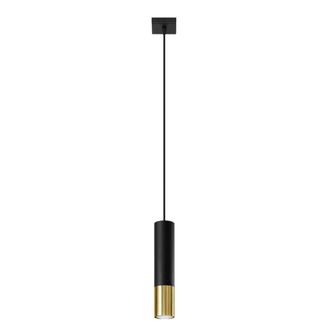Sollux Lighting L&aacute;mpara de techo negro, dorado acero alt. 100 cm