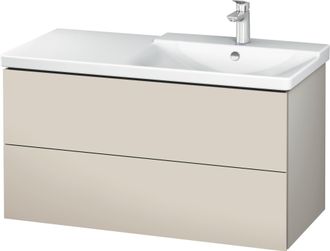 Duravit Duravit L-cube Mueble De Pared 1020mm, Profundidad 481, 2 Cajones, Apto Para P3 Comfort Art&iacute;culo 233410, Lavabo A La Derecha, Color: Decoraci&oacute;n Topo -