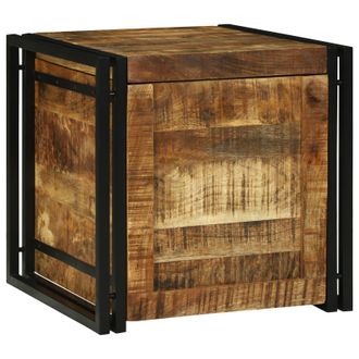 Berkfield Home Storage Box 50 x 50 x 50 cm - Solid Mango Wood in Brown