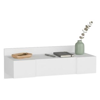 Dmora Toeletta Selci, Tocador Con Espejo, 3 Puertas, Encimera De Madera Nobilitada, 100x39x33h Cm Blanco