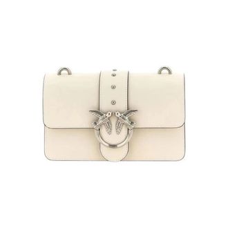 Pinko Love One Mini - Dames - Schoudertassen - Wit - ONE Size - Katoen - Tassen