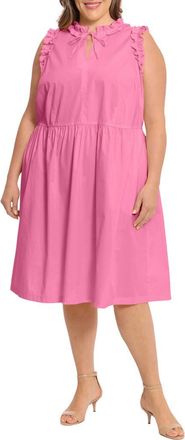 Maggy London Solid Poplin Trapeze Dress in Ibis Rose at Nordstrom Rack, Size 18W