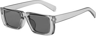 Generic Mens Small Frame Sunglasses Outdoor Sports Women Driver Sun Glasses(Grey)