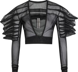 Rick Owens Rhino Cropped Tulle top - Black - 38 (UK6 / XS)