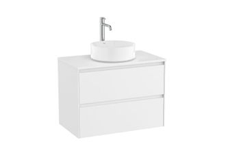 Roca Mueble Para Lavabo Centrado Sobre Encimera 800x460 Ona 2 Cajones Blanco Mate