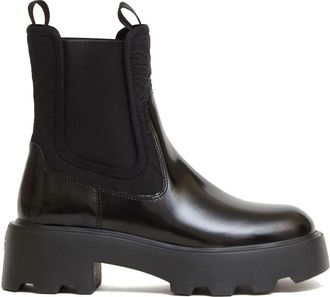 Tory Burch Beatles - Dames - Chelseaboots - Zwart - 40 1/2 EU - Leer - Schoenen