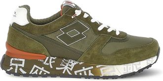 Lotto Tokyo Ginza Shaded - Heren - Sneakers - Groen - 40 EU - Leer - Schoenen