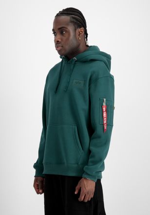 Alpha Industries Hoodie ALPHA INDUSTRIES Backprint Hoodie, Herren, Gr. M, gr&uuml;n (force gr&uuml;n), Obermaterial: 80% Baumwolle, 20% Polyester, regular fit, Sweatshirts Hoodi