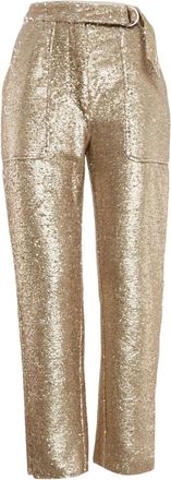 SIMKHAI Pantaloni con paillettes - Oro