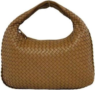 Bottega Veneta Pre-owned Intrecciato Hobo Handbag - Dames - Vintage Handtas - Bruin - ONE Size - Leer - Vintage