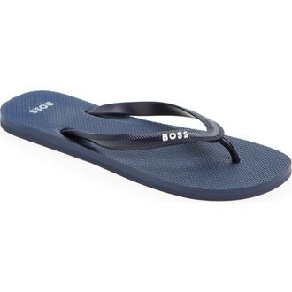 BOSS Tracy Thong Sandal in Dark Blue at Nordstrom Rack, Size 10/11