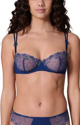 Simone P&eacute;r&egrave;le Delice Underwire Demi Bra in Rainbow Blue at Nordstrom, Size 32C