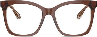 Giorgio Armani Occhiali con stampa - Marrone
