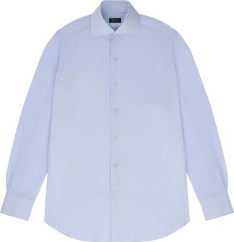 Finamore Milano overhemd - Heren - Overhemden - Blauw - Maat: M Katoen
