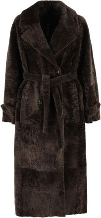 BLANCHA Light Astrakhan Merino Trench Coat