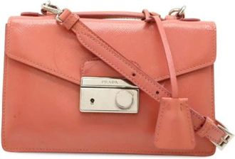 Prada Pre-owned Cross Body Bags, female, Pink, Size: ONE SIZE Pre-owned Leather prada-bags