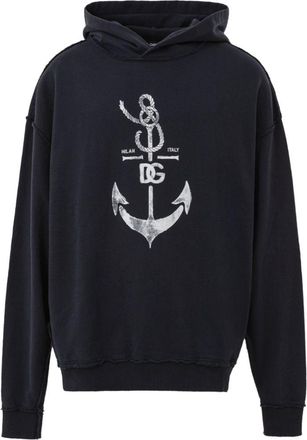 Dolce & Gabbana Blue Cotton Mens Sweatshirt