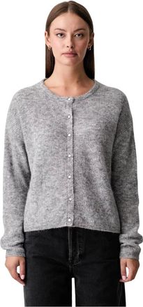 Mos Mosh Almine Knit Cardigan - Knitwear - Mujer - Gris - XS